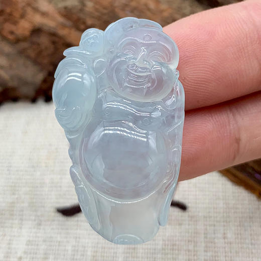 派瑞翡翠 翡翠站佛 糯冰种 无色 商品图2