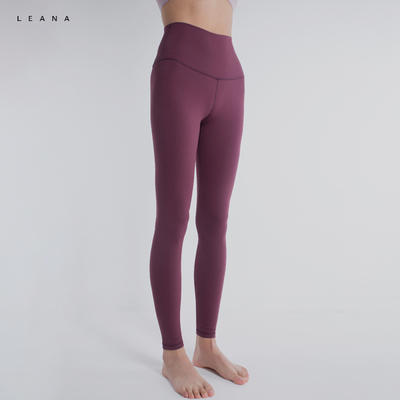 LEANA丽娜高腰亲肤裸感纯色速干弹力紧身提臀运动瑜伽长裤NP3806-1（升级面料，批次不同，会有色差） 商品图4