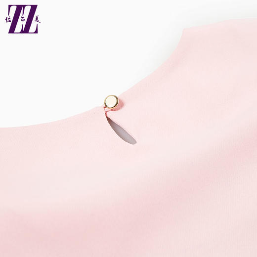 佐尔美圆领套头花边袖衬衫女装上衣T恤打底衫秋季新款E61CC02 商品图2