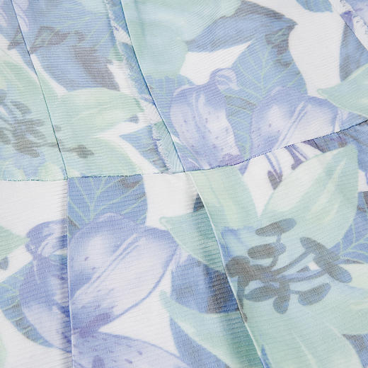 佐尔美新品中年女装印花甜美风修身显瘦无袖连衣裙淑女裙E61LL31 商品图2