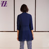 佐尔美春秋季女装时尚休闲中袖西装领中长款外套大码E61CC09 商品缩略图4