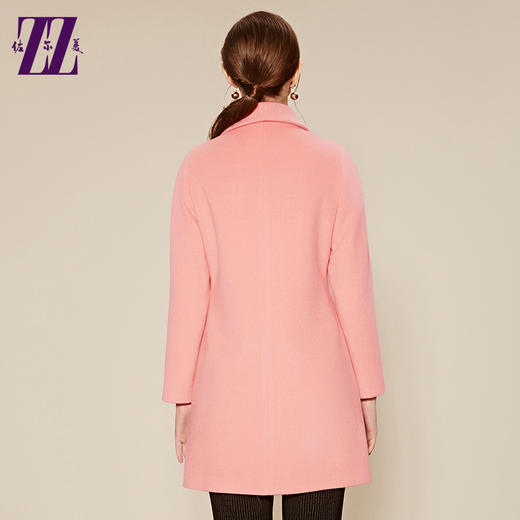 佐尔美春秋新款女装毛呢外套女中长款西装领修身呢大衣女E64ZZ36 商品图1