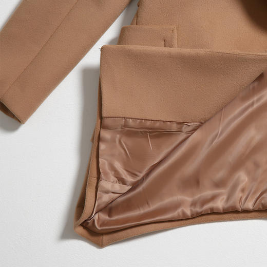 佐尔美新品秋冬新品毛领纯色羊毛呢子中老年女外套E64ZH40 商品图4