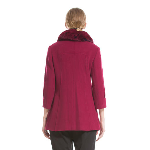 佐尔美冬季中短款羊毛大衣毛领呢子女装外套晚秋E44ZT38 商品图1