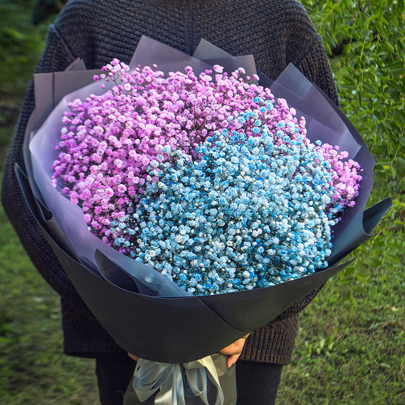 精品双色混搭满天星花束