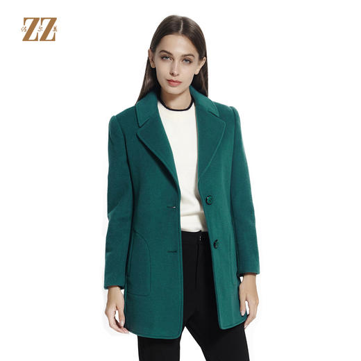 佐尔美秋冬新品时尚修身显瘦气质中长羊毛呢子包外套E64ZZ44 商品图0