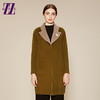 佐尔美新品冬季女装双面羊毛呢大衣女款大码修身中长款E64SM12 商品缩略图0