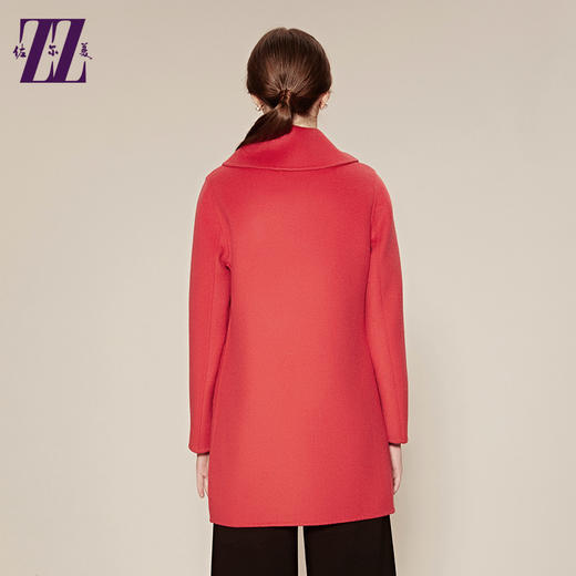 佐尔美冬季新品保暖双面羊毛呢女外套中老年大码大衣E64SM15 商品图1