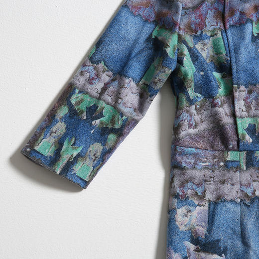 佐尔美秋季新品收腰显瘦印花连衣裙两色可选E64LL35 商品图3