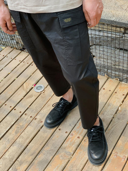 DEC 96933861 纯色小脚工装休闲裤 商品图2