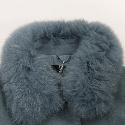 佐尔美秋冬新品修身保暖妈妈装狐狸毛领羊毛呢子外套E64ZH47 商品图2