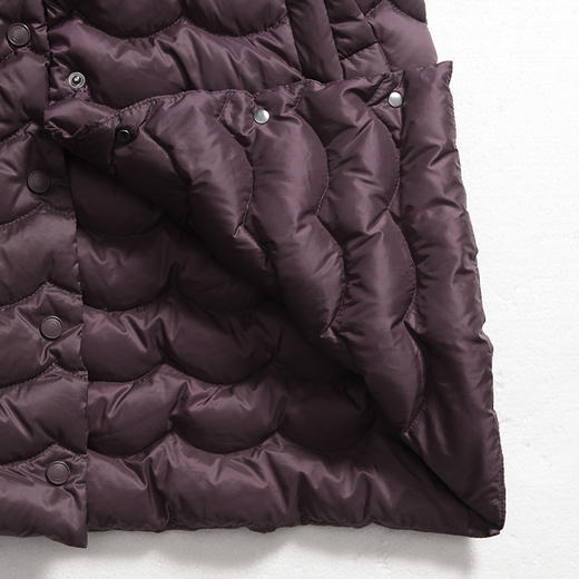 佐尔美新品冬季新品纯色毛领灰鸭绒中长款羽绒服E74YO15 商品图3