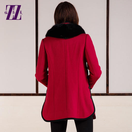 佐尔美新品春秋秋冬季毛呢外套女呢子大衣中长款羊毛E44ZH79 商品图4