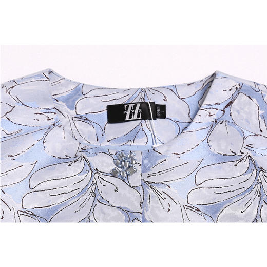 佐尔美春秋季女装印花碎花修身显瘦九分袖风衣外套E71FZ13 商品图1