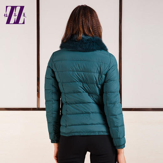 佐尔美短款纯色羽绒服女新冬季毛领羽绒服短款E44YH11 商品图4