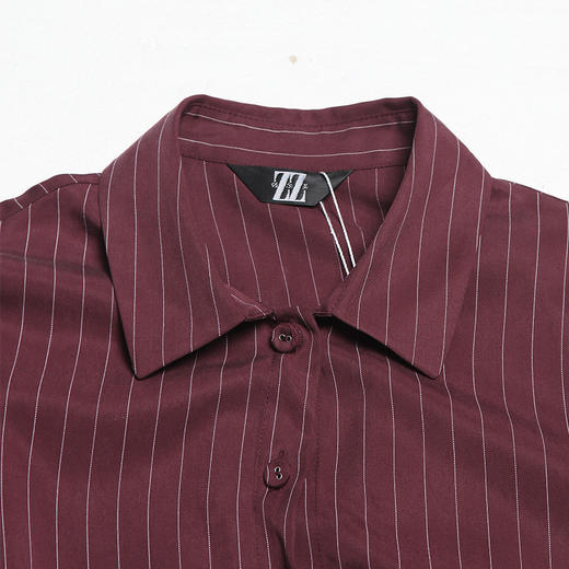 佐尔美新品秋季新品职场风条纹束腰女士中袖外套E81SO14 商品图2