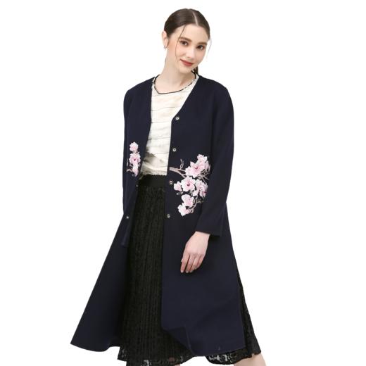 佐尔美冬季女装纯色百搭修身显瘦双面呢羊毛大衣外套E74SM20 商品图4