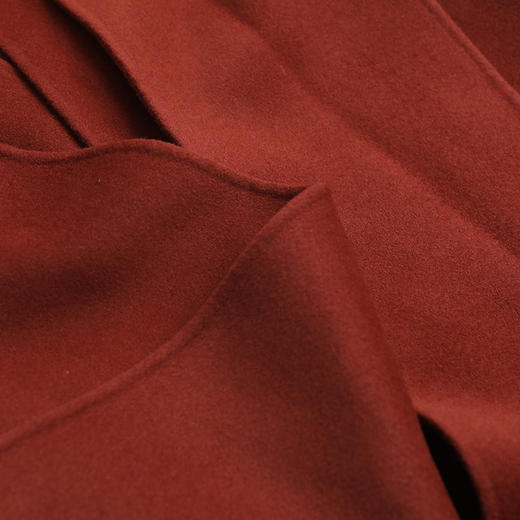 佐尔美秋冬新款简约气质修身中长款纯色羊毛双面呢大衣E74SM05 商品图1