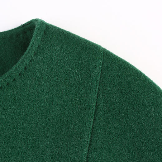 佐尔美秋冬季加厚纯色茧型短款女羊毛呢外套中褛圆领专柜E64ZD39 商品图2