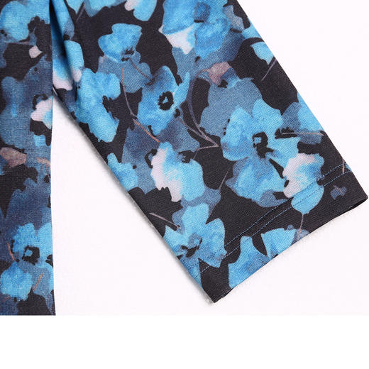 佐尔美春秋女装印花碎花修身显瘦度假风七分袖连衣裙E71LL16 商品图2