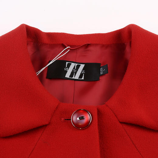 佐尔美冬季女款时尚毛呢外套大衣女单排扣直筒羊毛外套E64ZD23 商品图2