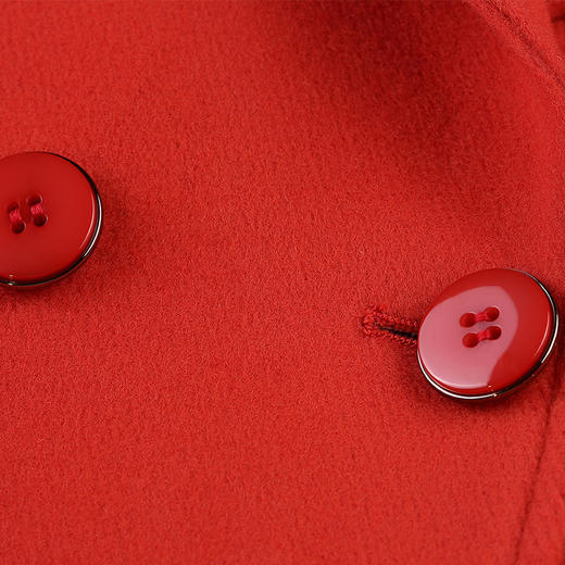 佐尔美新品冬季女装短款毛呢双排扣西装领呢子大衣外套E64ZD25 商品图3