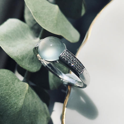 白冰翡翠白金戒指（可定制） 商品图1