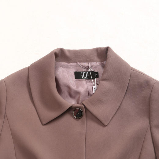 佐尔美新品春秋季女装纯色百搭休闲中长外套风衣上衣E73FC44 商品图2