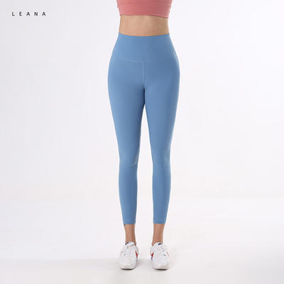 LEANA丽娜高腰亲肤裸感纯色速干弹力紧身提臀运动瑜伽长裤NP3806-1（升级面料，批次不同，会有色差） 商品图7