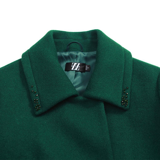 佐尔美冬季女装纯色百搭修身显瘦羊毛呢子大衣外套E74ZZ36 商品图1