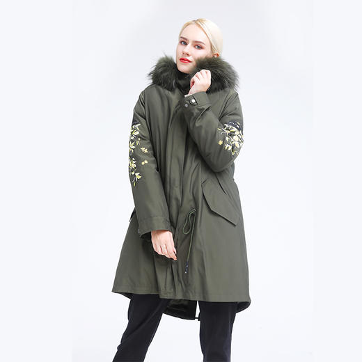 佐尔美冬季新款气质加厚潮流貉子毛领羽绒服E84PQ48 商品图1