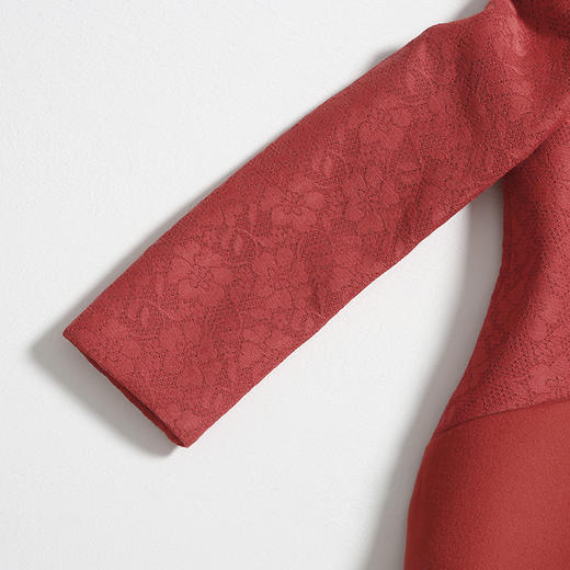 佐尔美新品秋冬新品女装短款纯色花案妈妈装毛呢外套E64ZD43 商品图3