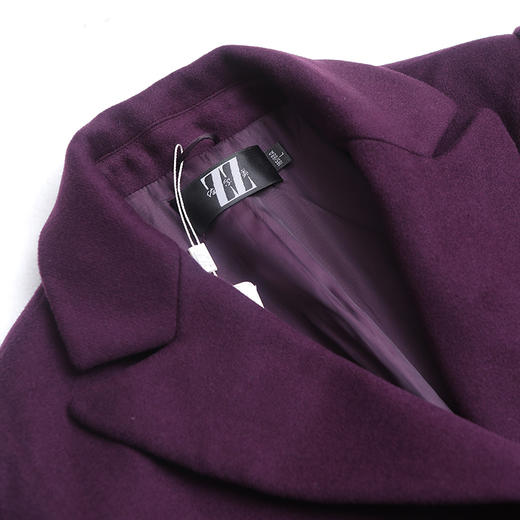 佐尔美秋冬新款纯色简约经典双排扣中长款羊毛外套E84ZZ42 商品图1