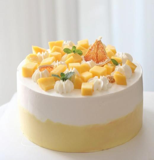 清新芒果ins生日蛋糕