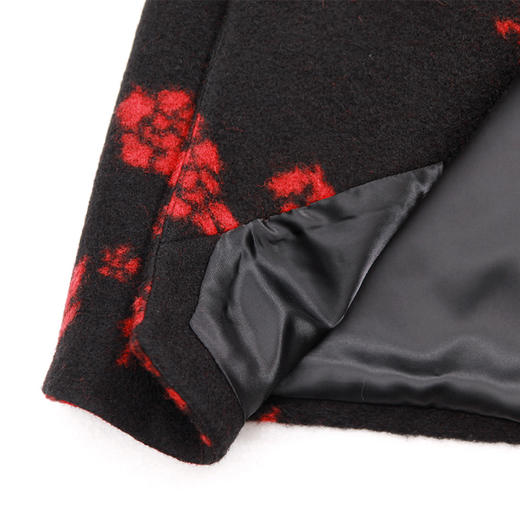 佐尔美新品冬季新品女士花案短款羊毛妈妈装外套E74ZD39 商品图2