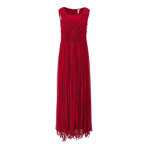 手工编织真丝无袖连衣裙流苏裙摆长裙生活在左1902459-1911196