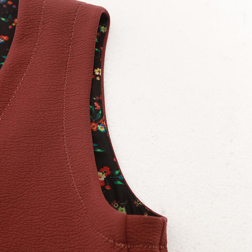 佐尔美秋季女装纯色百搭无袖修身显瘦连衣裙中裙E73LL36 商品图2