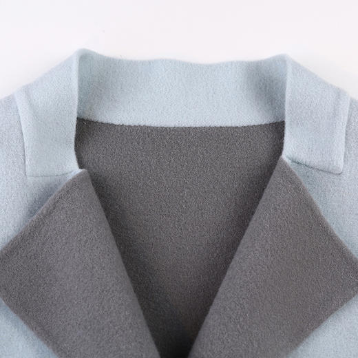 佐尔美春秋季女装直筒修身羊毛拼接英伦开衫毛呢上衣外套E64SM21 商品图2