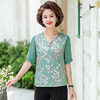 YCE-A744-A802短款妈妈洋气中老年女装雪纺碎花小衫ZXH 商品缩略图1