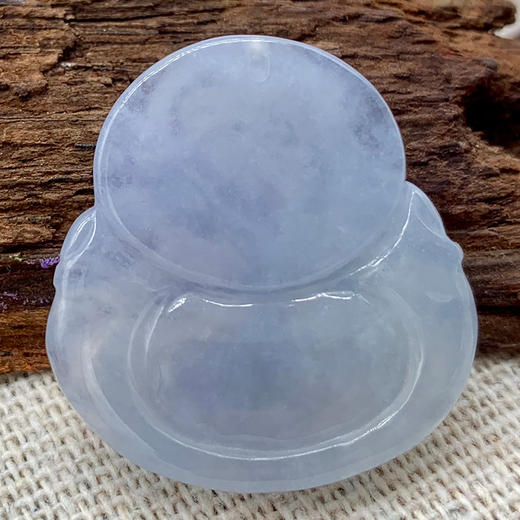 派瑞翡翠 翡翠佛 糯种 紫色 商品图1