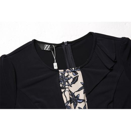 佐尔美新品中年女装碎花印花休闲修身显瘦套衫连衣裙中裙E63LL02A 商品图1