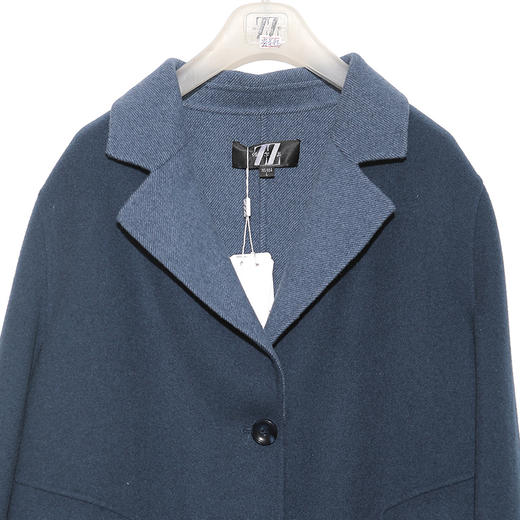 佐尔美新品秋冬新品纯色简约羊毛中老年双面呢大衣E84SM02 商品图1