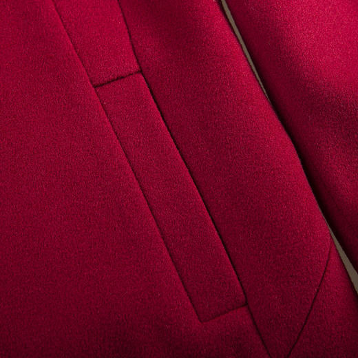 佐尔美冬款纯色单排扣羊毛大衣女大码修身显瘦毛呢外套E54ZZ21 商品图3