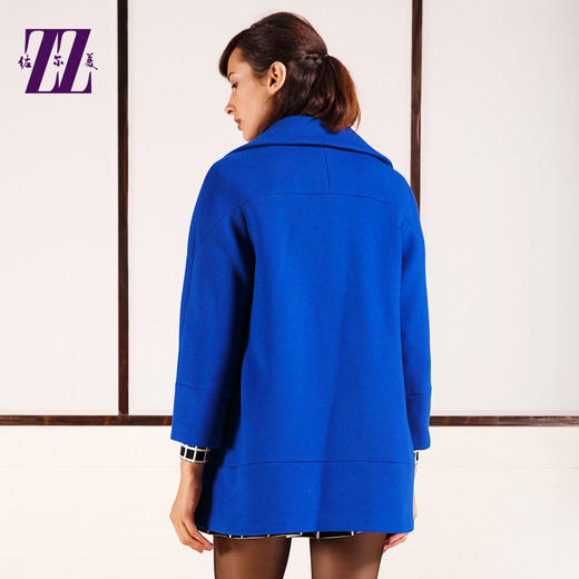 佐尔美冬季女装羊毛大衣毛呢外套短款妮子冬薄呢E54ZZ40 商品图4