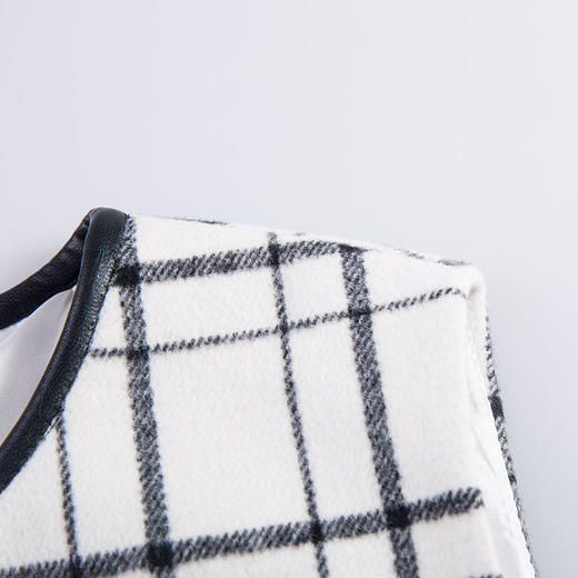 佐尔美春秋季新款大码女装修身显瘦羊毛无袖背心裙连衣裙E54LL15 商品图3