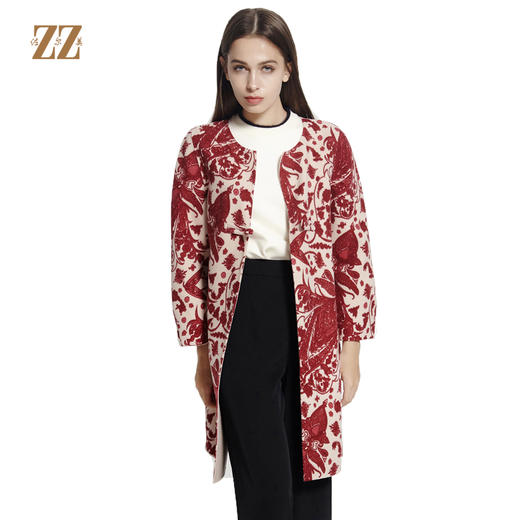 佐尔美新品秋冬新品羊毛双面呢中长款中老年外套E64SM03 商品图4