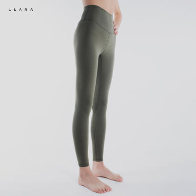 LEANA丽娜高腰亲肤裸感纯色速干弹力紧身提臀运动瑜伽长裤NP3806-1（升级面料，批次不同，会有色差） 商品图9