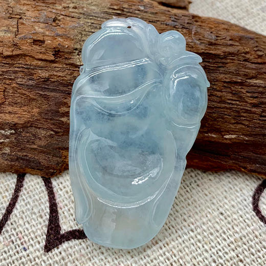 派瑞翡翠 翡翠站佛 糯冰种 无色 商品图1