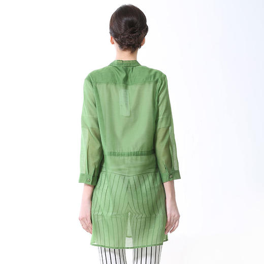 佐尔美新品春秋秋新款风衣女中长款气质薄款外套圆领中袖E61FZ34 商品图1