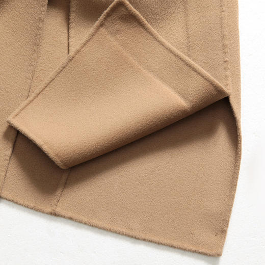 佐尔美新品秋冬新品纯色羊毛双面呢中长款中老年女士大衣E74SM11 商品图3